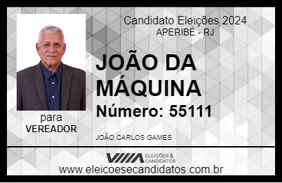 Candidato JOÃO DA MÁQUINA 2024 - APERIBÉ - Eleições