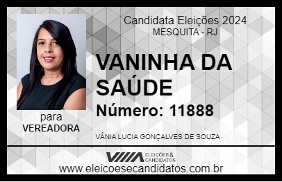 Candidato VANINHA DA SAÚDE 2024 - MESQUITA - Eleições