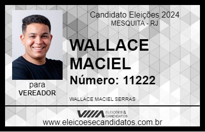 Candidato WALLACE MACIEL 2024 - MESQUITA - Eleições