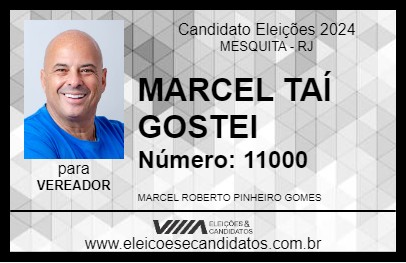 Candidato MARCEL TAÍ GOSTEI 2024 - MESQUITA - Eleições