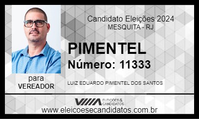 Candidato PIMENTEL 2024 - MESQUITA - Eleições