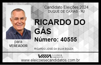 Candidato RICARDO DO GÁS 2024 - DUQUE DE CAXIAS - Eleições