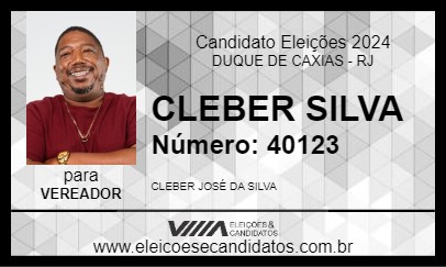 Candidato CLEBER SILVA 2024 - DUQUE DE CAXIAS - Eleições