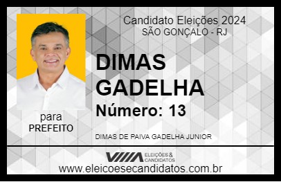 Candidato DIMAS GADELHA 2024 - SÃO GONÇALO - Eleições