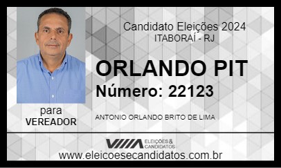 Candidato ORLANDO PIT 2024 - ITABORAÍ - Eleições