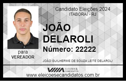 Candidato JOÃO DELAROLI 2024 - ITABORAÍ - Eleições