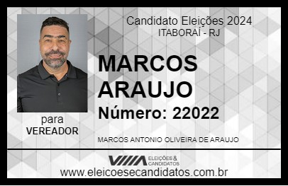 Candidato MARCOS ARAUJO 2024 - ITABORAÍ - Eleições