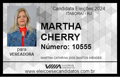 Candidato MARTHA CHERRY 2024 - ITABORAÍ - Eleições