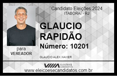 Candidato GLAUCIO RAPIDÃO 2024 - ITABORAÍ - Eleições