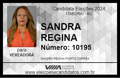 Candidato SANDRA REGINA 2024 - ITABORAÍ - Eleições