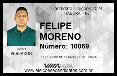 Candidato FELIPE MORENO 2024 - ITABORAÍ - Eleições