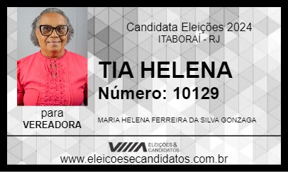 Candidato TIA HELENA 2024 - ITABORAÍ - Eleições