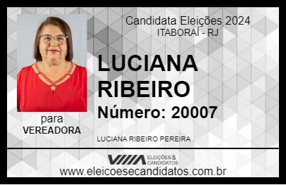 Candidato LUCIANA RIBEIRO 2024 - ITABORAÍ - Eleições