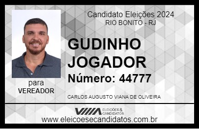 Candidato GUDINHO JOGADOR 2024 - RIO BONITO - Eleições