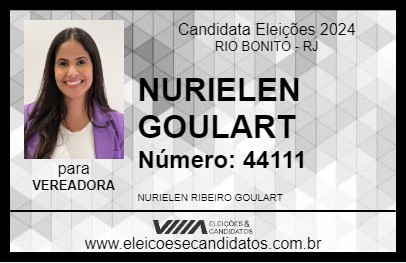 Candidato NURIELEN GOULART 2024 - RIO BONITO - Eleições