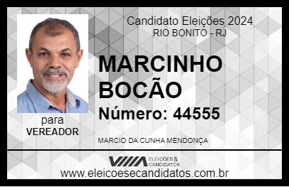 Candidato MARCINHO BOCÃO 2024 - RIO BONITO - Eleições