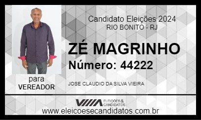 Candidato ZÉ MAGRINHO 2024 - RIO BONITO - Eleições