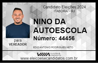 Candidato NINO DA AUTOESCOLA 2024 - ITABORAÍ - Eleições