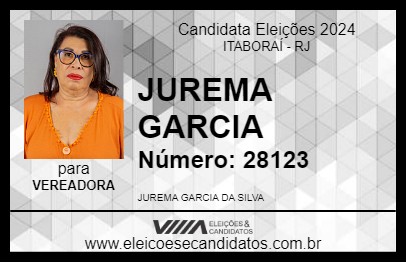 Candidato JUREMA GARCIA 2024 - ITABORAÍ - Eleições