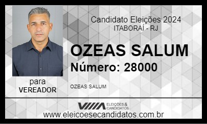 Candidato OZEAS SALUM 2024 - ITABORAÍ - Eleições