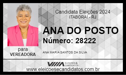 Candidato ANA DO BADURECO 2024 - ITABORAÍ - Eleições