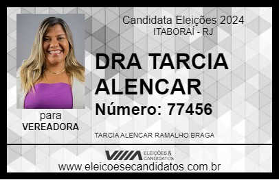 Candidato DRA TARCIA ALENCAR 2024 - ITABORAÍ - Eleições