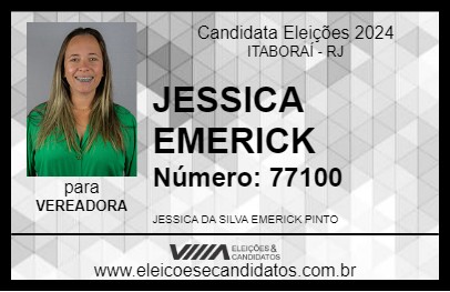 Candidato JESSICA EMERICK 2024 - ITABORAÍ - Eleições