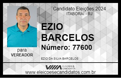 Candidato EZIO BARCELOS 2024 - ITABORAÍ - Eleições