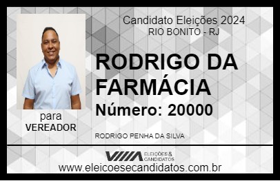 Candidato RODRIGO DA FARMÁCIA 2024 - RIO BONITO - Eleições