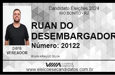 Candidato RUAN DO DESEMBARGADOR 2024 - RIO BONITO - Eleições