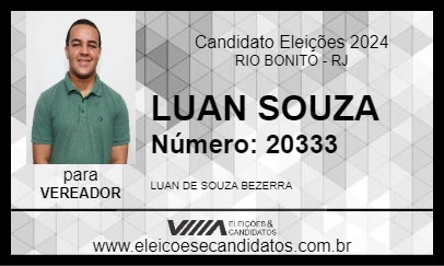 Candidato LUAN SOUZA 2024 - RIO BONITO - Eleições