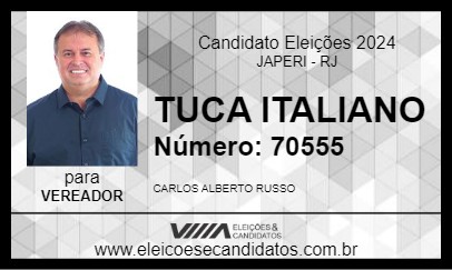 Candidato TUCA ITALIANO 2024 - JAPERI - Eleições