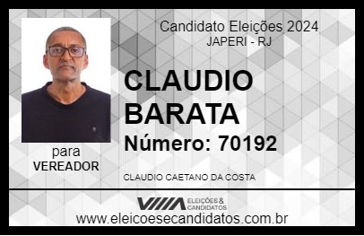 Candidato CLAUDIO BARATA 2024 - JAPERI - Eleições