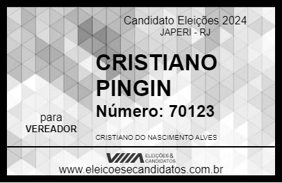 Candidato CRISTIANO PINGIN 2024 - JAPERI - Eleições