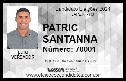 Candidato PATRIC SANTANNA 2024 - JAPERI - Eleições