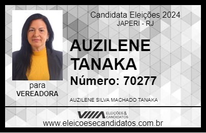 Candidato AUZILENE TANAKA 2024 - JAPERI - Eleições