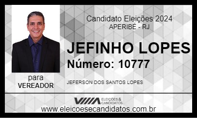 Candidato JEFINHO LOPES 2024 - APERIBÉ - Eleições