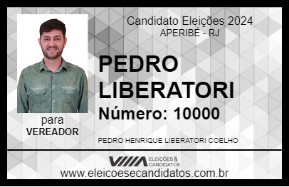 Candidato PEDRO LIBERATORI 2024 - APERIBÉ - Eleições