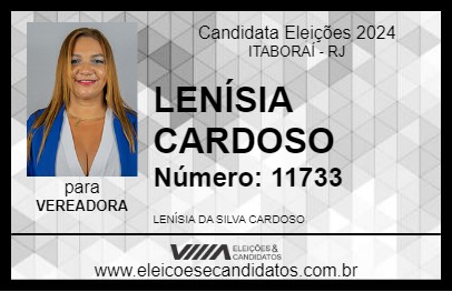 Candidato LENÍSIA CARDOSO 2024 - ITABORAÍ - Eleições