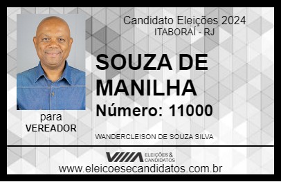 Candidato SOUZA DE MANILHA 2024 - ITABORAÍ - Eleições