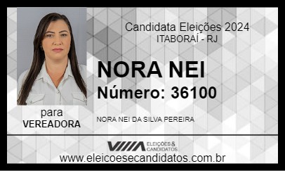 Candidato NORA NEI 2024 - ITABORAÍ - Eleições