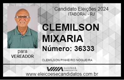 Candidato CLEMILSON MIXARIA 2024 - ITABORAÍ - Eleições