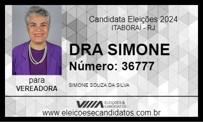 Candidato DRA SIMONE 2024 - ITABORAÍ - Eleições