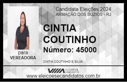 Candidato CINTIA COUTINHO 2024 - ARMAÇÃO DOS BÚZIOS - Eleições