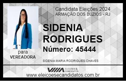 Candidato SIDENIA RODRIGUES 2024 - ARMAÇÃO DOS BÚZIOS - Eleições