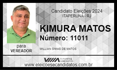 Candidato KIMURA MATOS 2024 - ITAPERUNA - Eleições