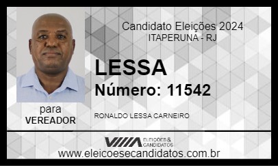 Candidato LESSA 2024 - ITAPERUNA - Eleições