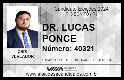 Candidato DR. LUCAS PONCE 2024 - RIO BONITO - Eleições