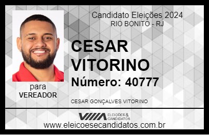 Candidato CESAR VITORINO 2024 - RIO BONITO - Eleições