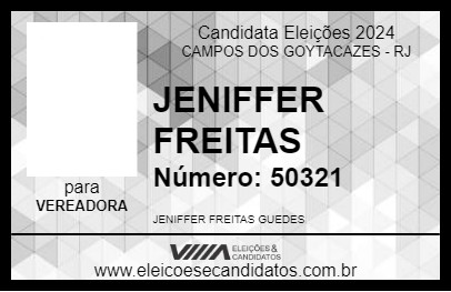 Candidato JENIFFER FREITAS 2024 - CAMPOS DOS GOYTACAZES - Eleições